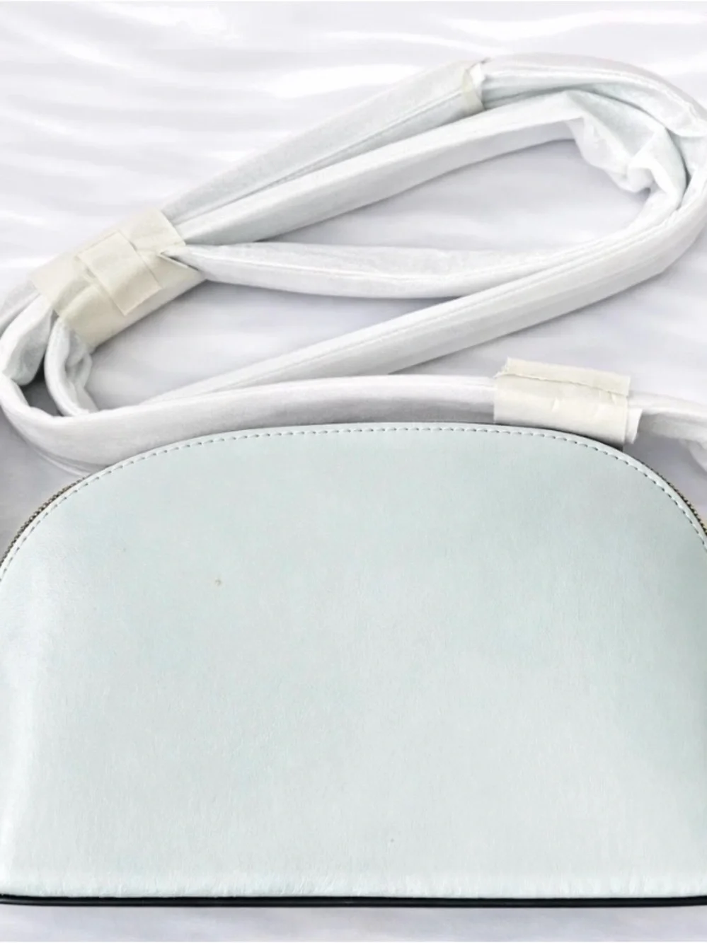 kate spade Light Blue Dome Crossbody with Gold Logo